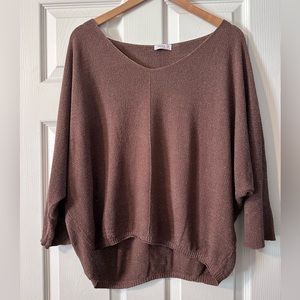 Cozy Taupe Knit Tunic Sweater - Lightweight Relaxed Fit